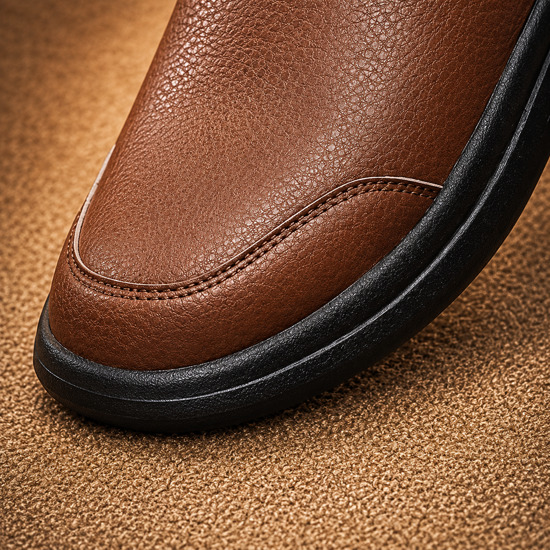 Lightweight Leather Slip-Ons