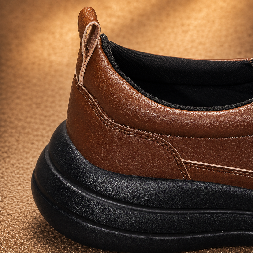 Lightweight Leather Slip-Ons